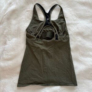 lululemon athletica Dark Green Racerback Tank Top